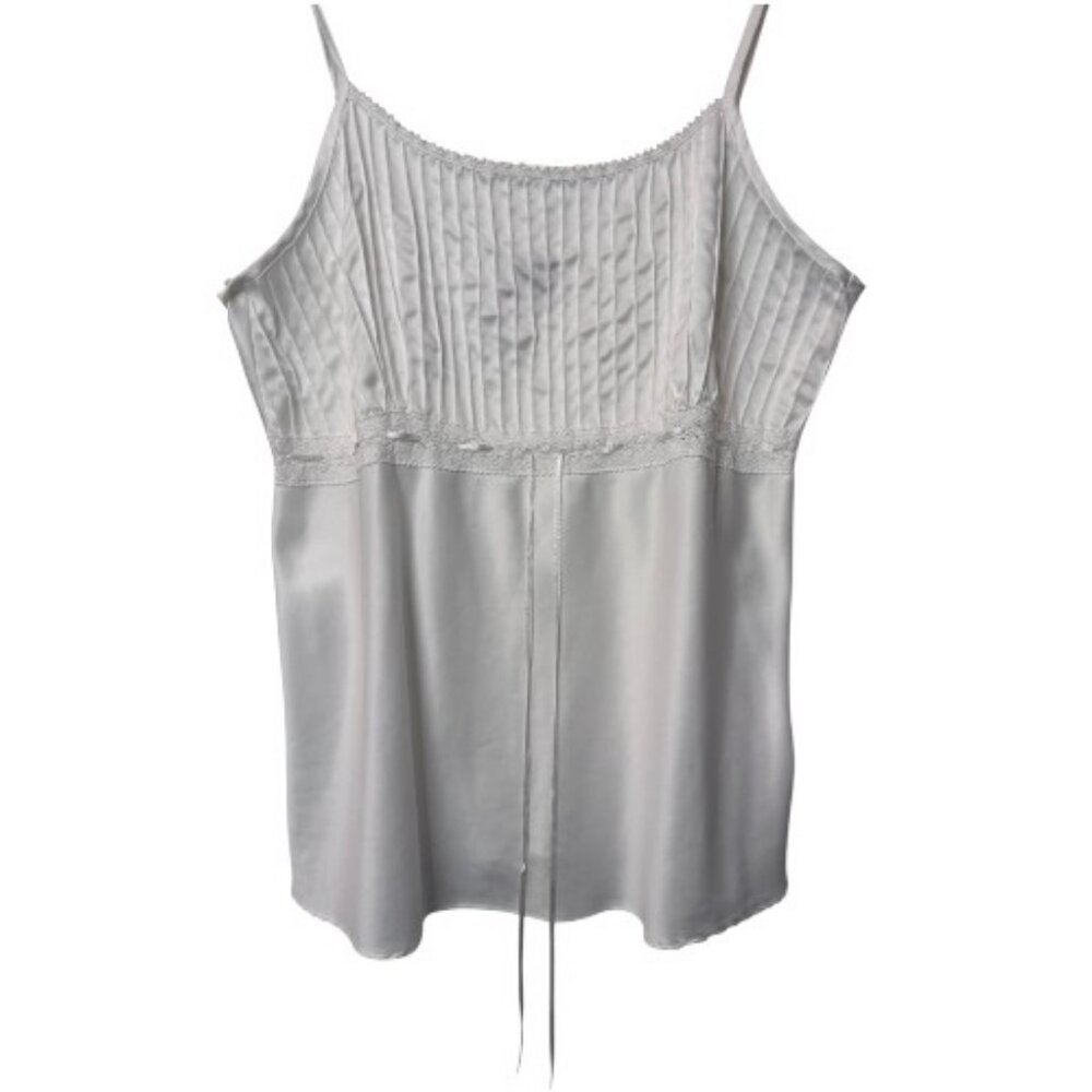 Claudel white spaghetti strap camisole slip top size L